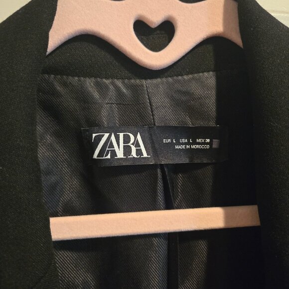 ZARA New With Tags Black Crest Button Tailored Blazer - L - Picture 4 of 9